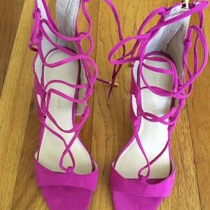 Marc Fisher ballad laceup fuchsia fushia heels